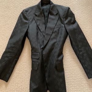 Oversized black Gucci Monogram Blazer